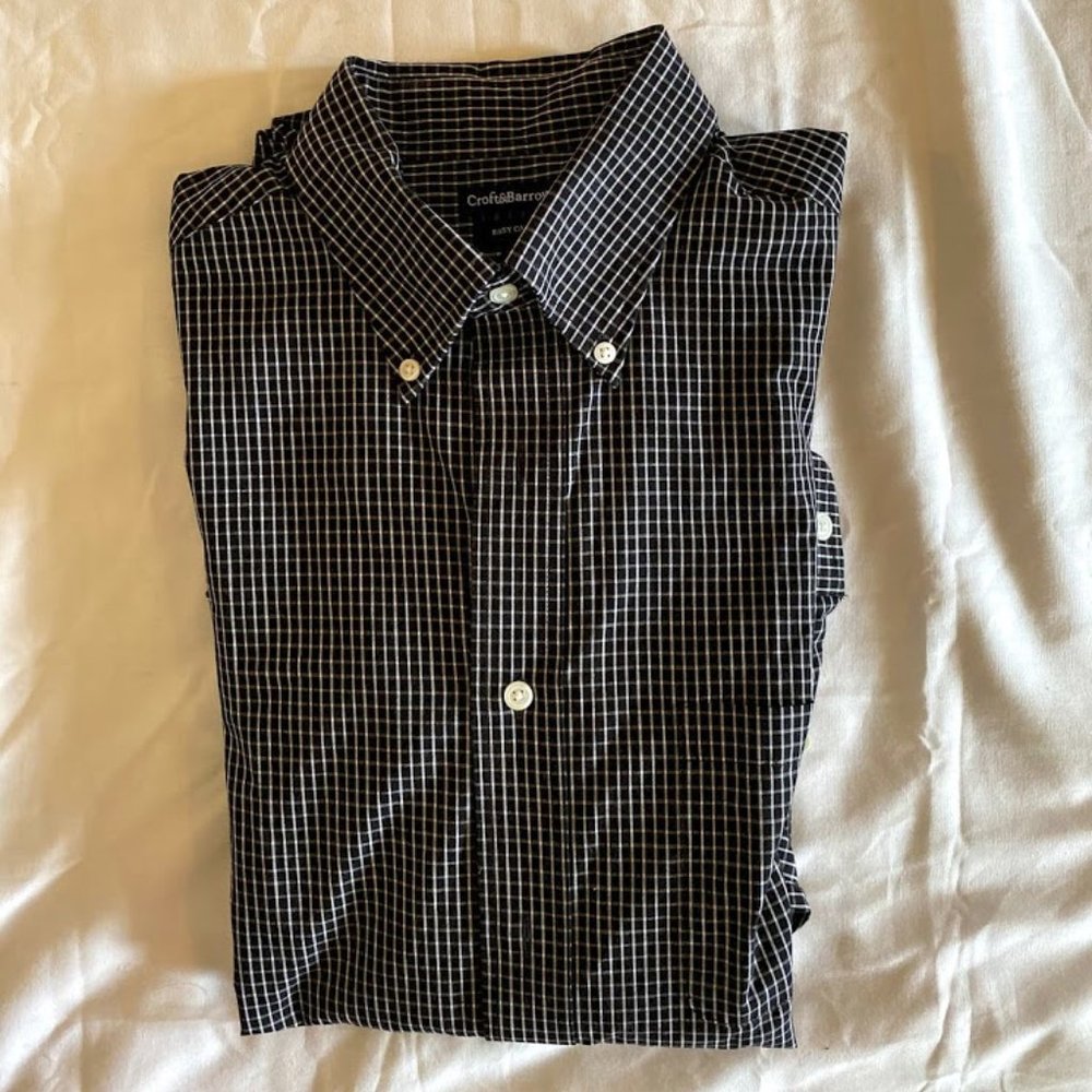 Croft & Barrow Black & White Striped Long Sleeve